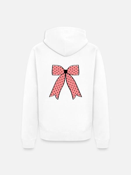 Rockabilly-Schleife - Unisex Premium Bio Zip Hoodie - Weiß