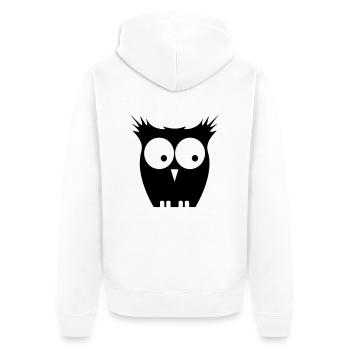 Yeux de hibou - Veste à capuche bio Premium Unisexe - blanc - Dos - Thijin (182cm)