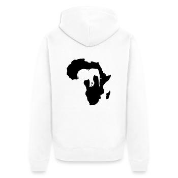 L'éléphant d'Afrique - Veste à capuche bio Premium Unisexe - blanc - Dos - Thijin (182cm)