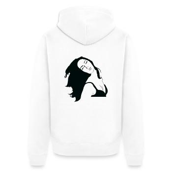 Graffiti Template Style Woman - Unisex Premium Organic Zip Hoodie - white - Back - Thijin (182cm)