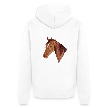 Hanovre - Veste à capuche bio Premium Unisexe - blanc - Dos - Thijin (182cm)