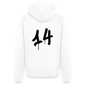 Tag : 14 - Veste à capuche bio Premium Unisexe - blanc - Dos - Thijin (182cm)