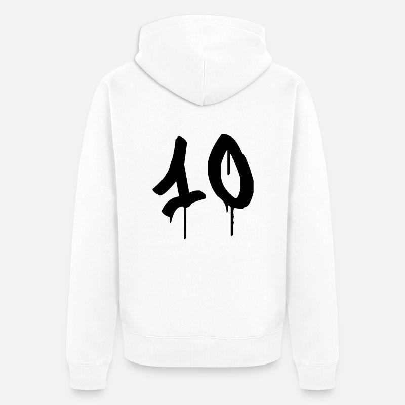 Graffiti: 10 - Veste à capuche bio Premium Unisexe - blanc