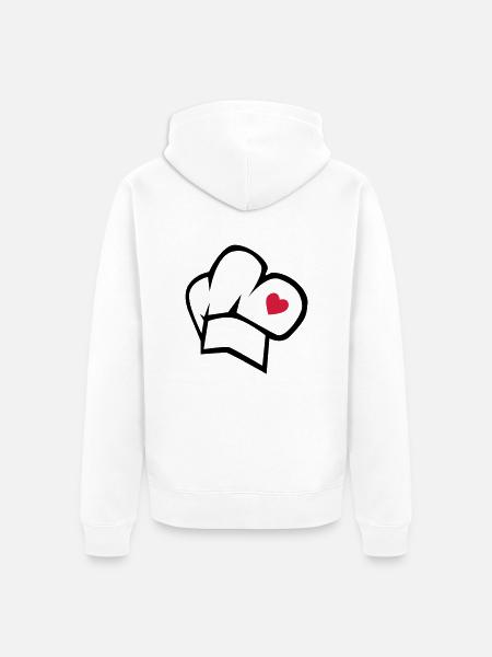 cook - Unisex Premium Organic Zip Hoodie - white