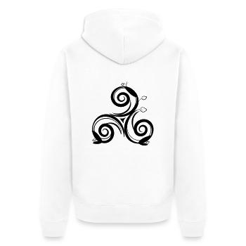 triskell arbre - Veste à capuche bio Premium Unisexe - blanc - Dos - Thijin (182cm)
