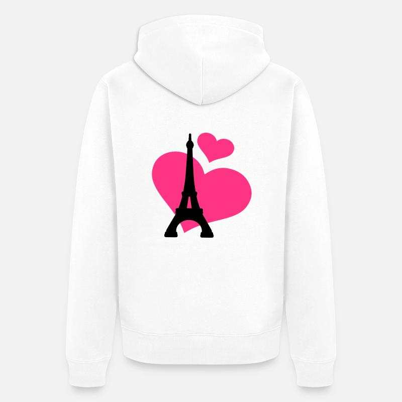 Eiffelturm Paris - Unisex Premium Bio Zip Hoodie - Weiß