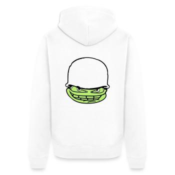 visage tête soldat camouflage guerre armée armée ve - Veste à capuche bio Premium Unisexe - blanc - Dos - Thijin (182cm)