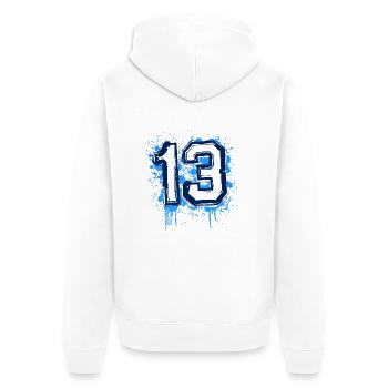 Marseille 13 Dirt - Veste à capuche bio Premium Unisexe - blanc - Dos - Thijin (182cm)