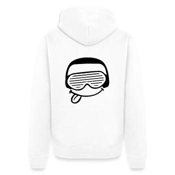 Funky DJ Face - Veste à capuche bio Premium Unisexe - blanc - Dos - Thijin (182cm)