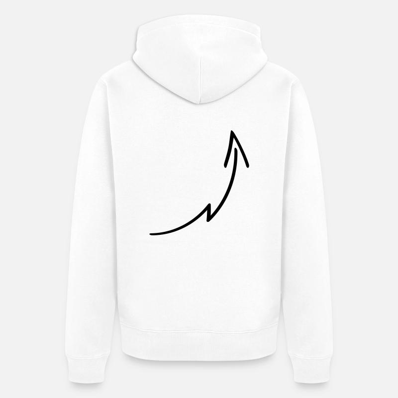Arrow Design - Veste à capuche bio Premium Unisexe - blanc