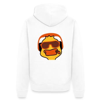 Party Duck - Veste à capuche bio Premium Unisexe - blanc - Dos - Thijin (182cm)