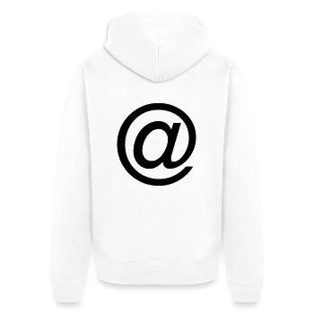 Email Icon - Unisex Premium Bio Zip Hoodie - Weiß - Hinten - Thijin (182cm)