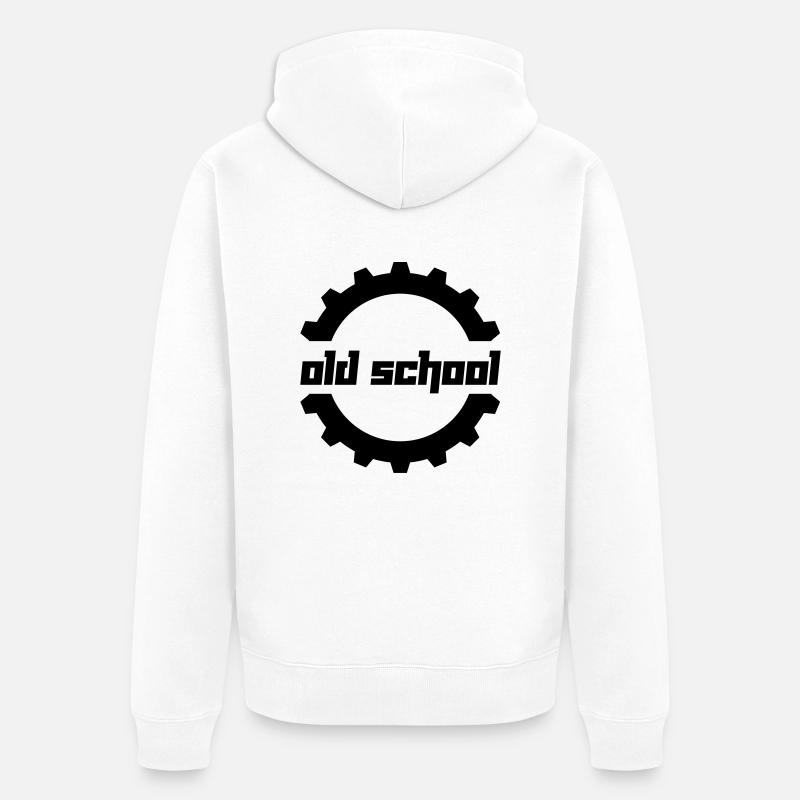 Old School (Vector) - Veste à capuche bio Premium Unisexe - blanc