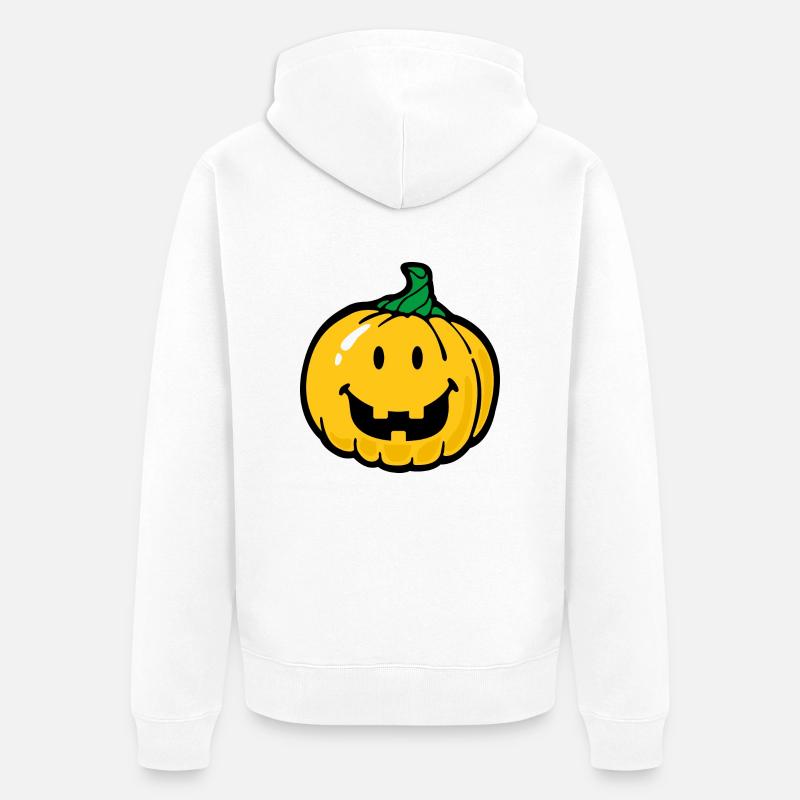 Smiley Halloween - Veste à capuche bio Premium Unisexe - blanc