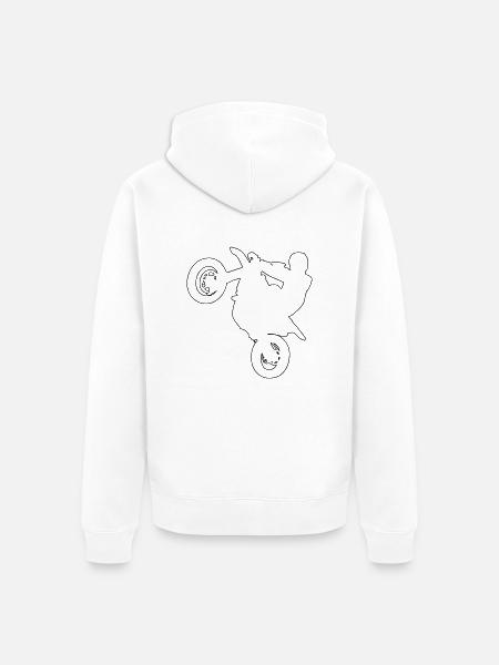 Supermoto - Unisex Premium Bio Zip Hoodie - Weiß