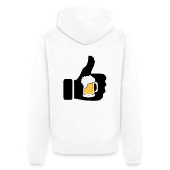 Nous liken bière - Veste à capuche bio Premium Unisexe - blanc - Dos - Thijin (182cm)
