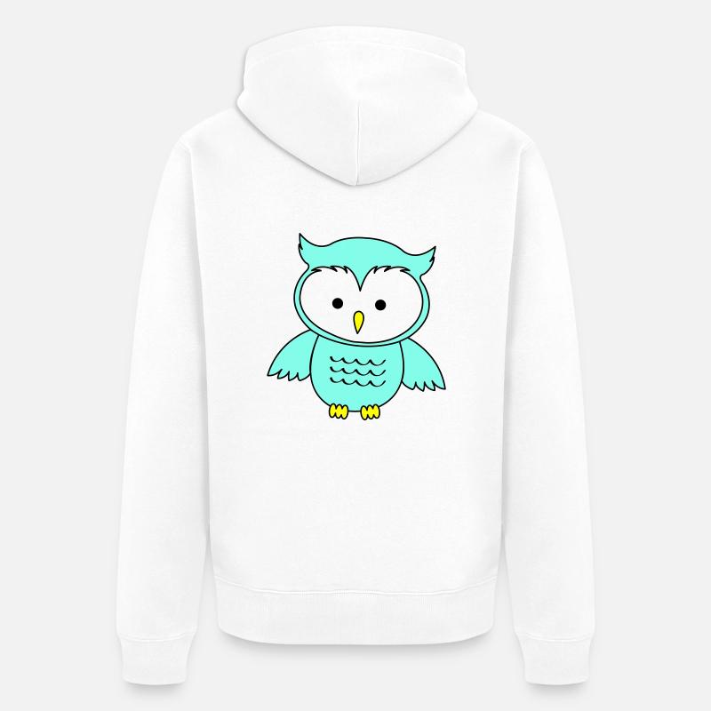 Hibou - Veste à capuche bio Premium Unisexe - blanc