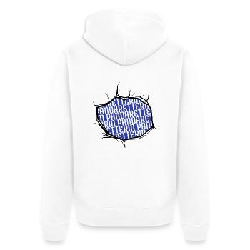 geburtstagsgeschenkidee geburtstagsgeschenk - Unisex Premium Bio Zip Hoodie - Weiß - Hinten - Thijin (182cm)