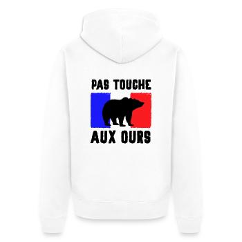 Protection des Ours - Veste à capuche bio Premium Unisexe - blanc - Dos - Thijin (182cm)