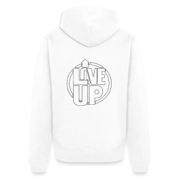 LOVE UP 7 - Veste à capuche bio Premium Unisexe - blanc - Dos - Thijin (182cm)