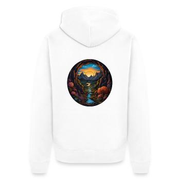 Voyage magique - Veste à capuche bio Premium Unisexe - blanc - Dos - Thijin (182cm)