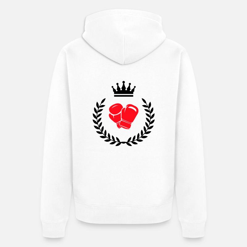 Icône Boxer - Veste à capuche bio Premium Unisexe - blanc