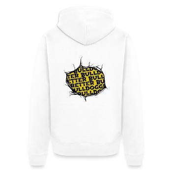 Puppy Love Training Tips - Unisex Premium Organic Zip Hoodie - white - Back - Thijin (182cm)