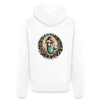 Sirène - Veste à capuche bio Premium Unisexe - blanc - Dos - Thijin (182cm)