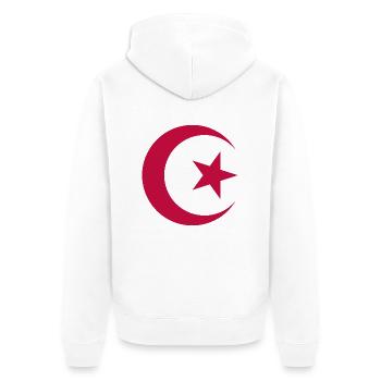I Love Algeria, Elegance Style Design Outfits - Unisex Premium Organic Zip Hoodie - white - Back - Thijin (182cm)