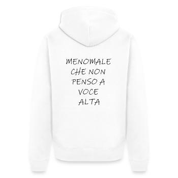 Good thing I don't think out loud - Unisex Premium Organic Zip Hoodie - white - Back - Thijin (182cm)