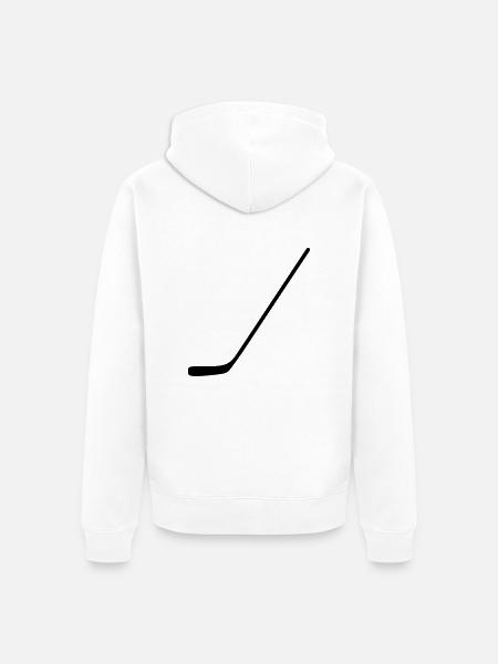 Hockey - Unisex Premium Organic Zip Hoodie - white