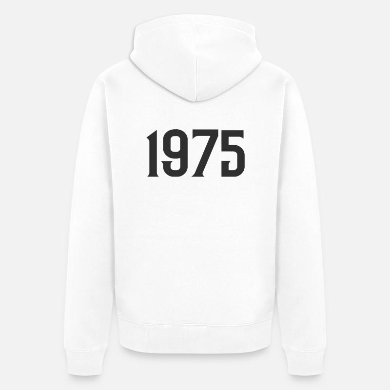 1975 - Veste à capuche bio Premium Unisexe - blanc