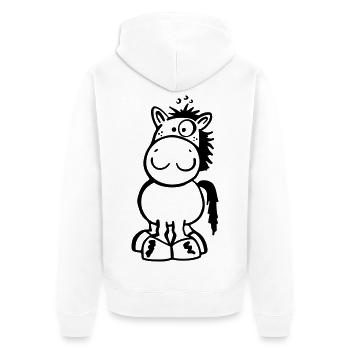 Petit Cheval - Veste à capuche bio Premium Unisexe - blanc - Dos - Thijin (182cm)