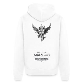 Ange et démon - Veste à capuche bio Premium Unisexe - blanc - Dos - Thijin (182cm)
