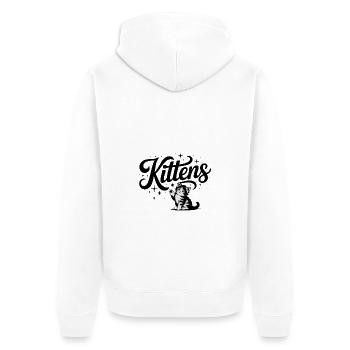 Chatons - Cute Pet Cat Design - Veste à capuche bio Premium Unisexe - blanc - Dos - Thijin (182cm)