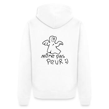 meme pas peur - Veste à capuche bio Premium Unisexe - blanc - Dos - Thijin (182cm)