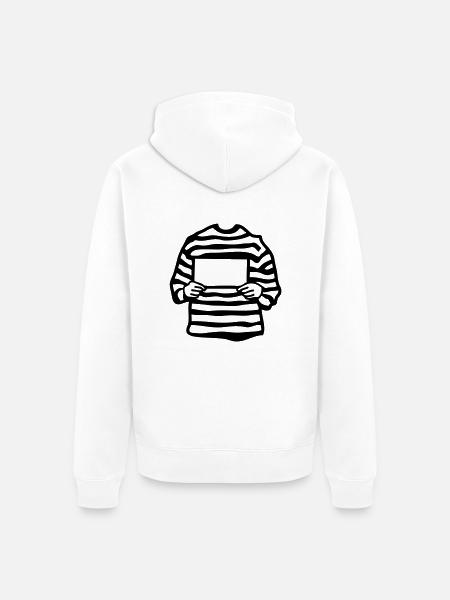 prisoner prisoner pancarte3 empty empty - Unisex Premium Organic Zip Hoodie - white