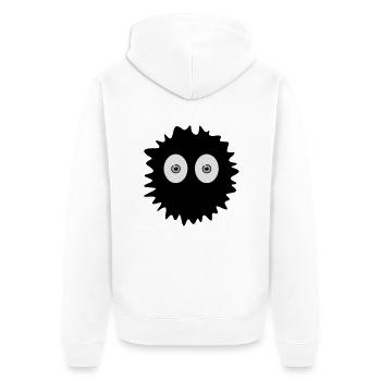 monster - Unisex Premium Bio Zip Hoodie - Weiß - Hinten - Thijin (182cm)
