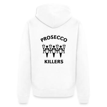 Prosecco Killers (Soirée des filles) - Veste à capuche bio Premium Unisexe - blanc - Dos - Thijin (182cm)
