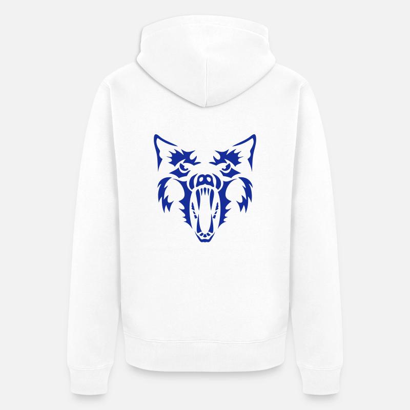 Wolf Werwolf Werwolf 3 - Unisex Premium Bio Zip Hoodie - Weiß