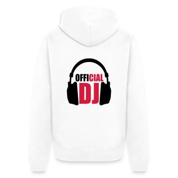 Official DJ - Veste à capuche bio Premium Unisexe - blanc - Dos - Thijin (182cm)