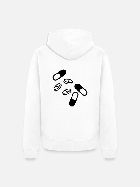 pillen_und_tabletten_f1 - Unisex Premium Organic Zip Hoodie - white