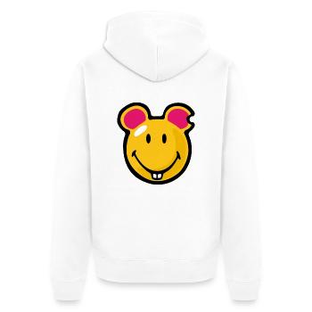 Smiley Mouse - Veste à capuche bio Premium Unisexe - blanc - Dos - Thijin (182cm)
