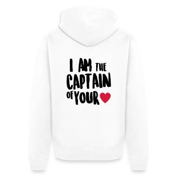 i am the captain of your heart - Veste à capuche bio Premium Unisexe - blanc - Dos - Thijin (182cm)