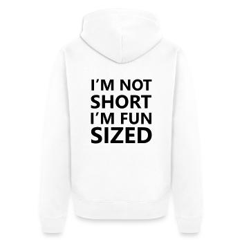 I'm not short, I'm fun sized - Unisex Premium Organic Zip Hoodie - white - Back - Thijin (182cm)
