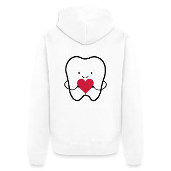 zahn_liebe_02 - Veste à capuche bio Premium Unisexe - blanc - Dos - Thijin (182cm)
