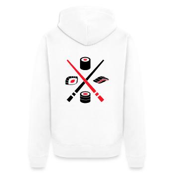 Sushi Logo - Veste à capuche bio Premium Unisexe - blanc - Dos - Thijin (182cm)