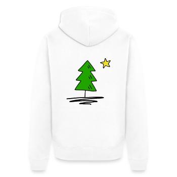 Fir tree - Unisex Premium Organic Zip Hoodie - white - Back - Thijin (182cm)