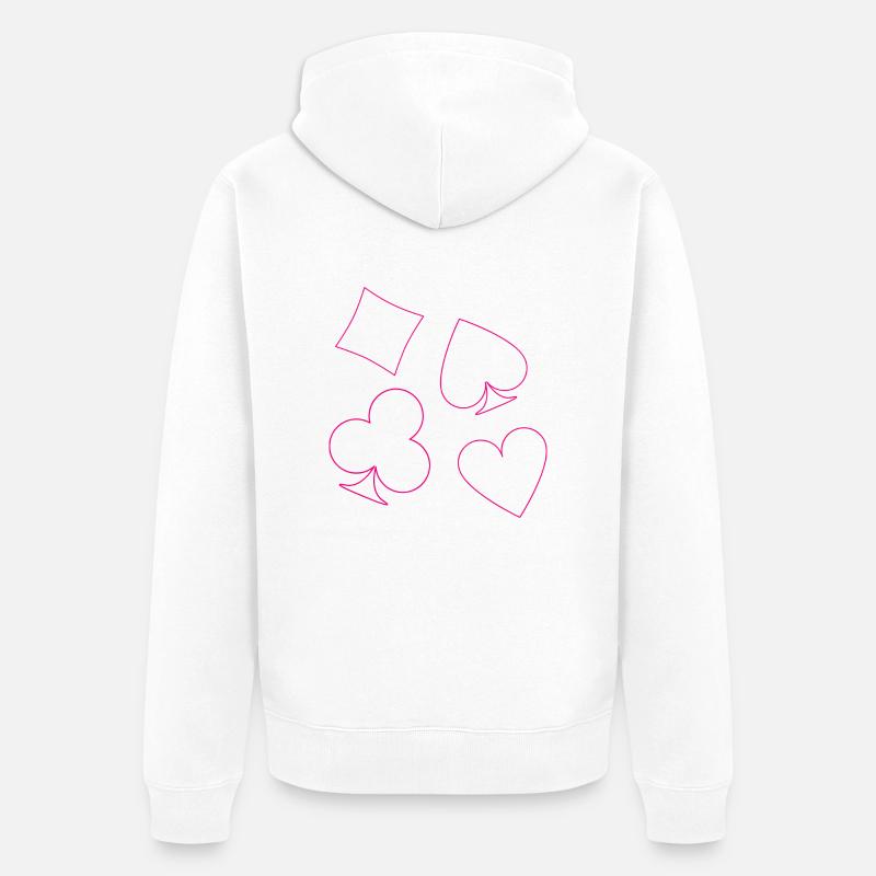 boardgame chess backgammon game night - Unisex Premium Bio Zip Hoodie - Weiß