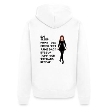 Dancing Dance Music - Unisex Premium Organic Zip Hoodie - white - Back - Thijin (182cm)